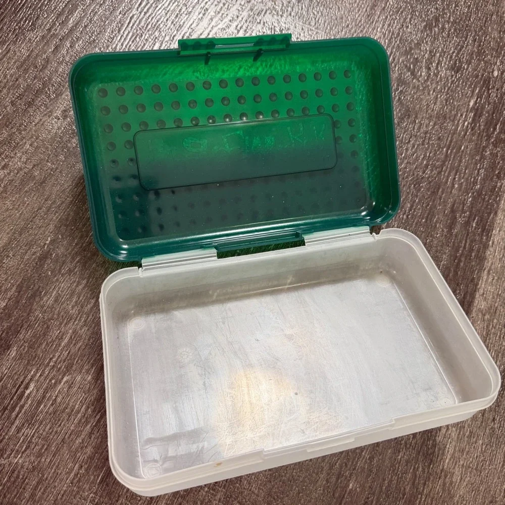 Eldon SpaceMaker Pencil Box Unisex OS Green Vintage 90s School Supply Case Retro